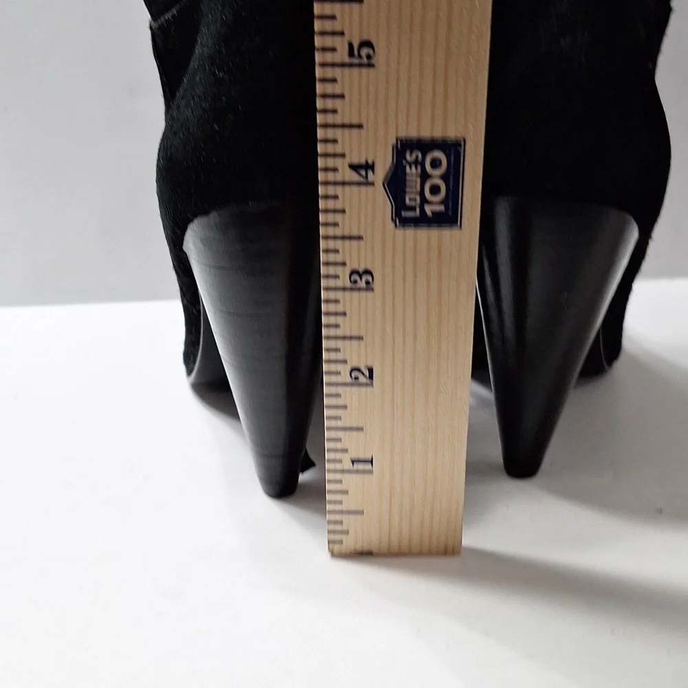 BCBGeneration Black Suede Leather Whimsigoth Over The Knee Boots Size 5.5B